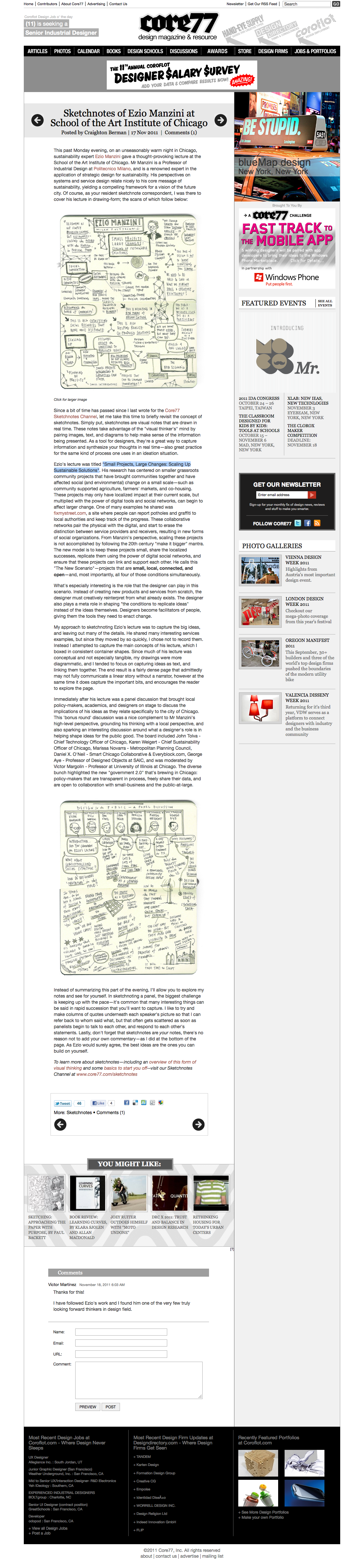 Sketchnotes of Ezio Manzini at School of the Art Institute of Chicago - Core77_1321712407500