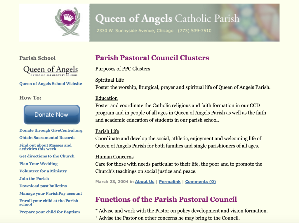 Queen of Angels Pastoral Council