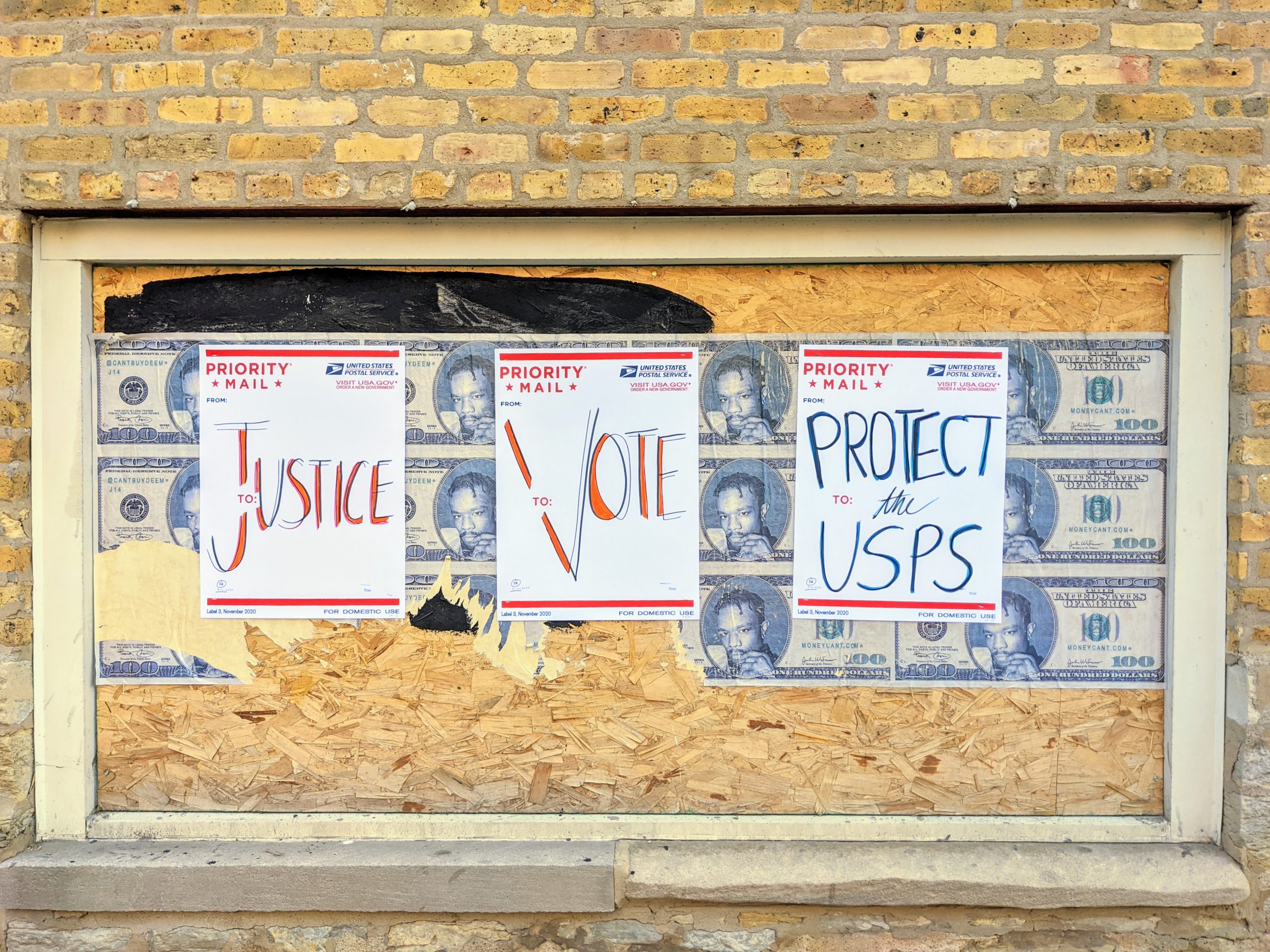 Art: VOTE / Save the USPS Poster Installation