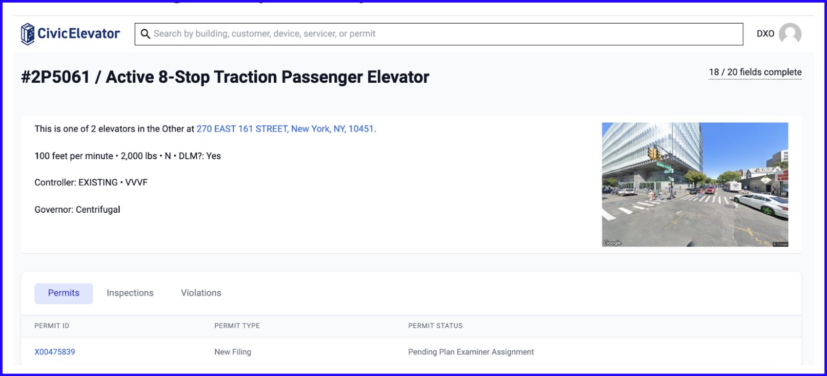New Search Results Page of Civic Elevator February 2021