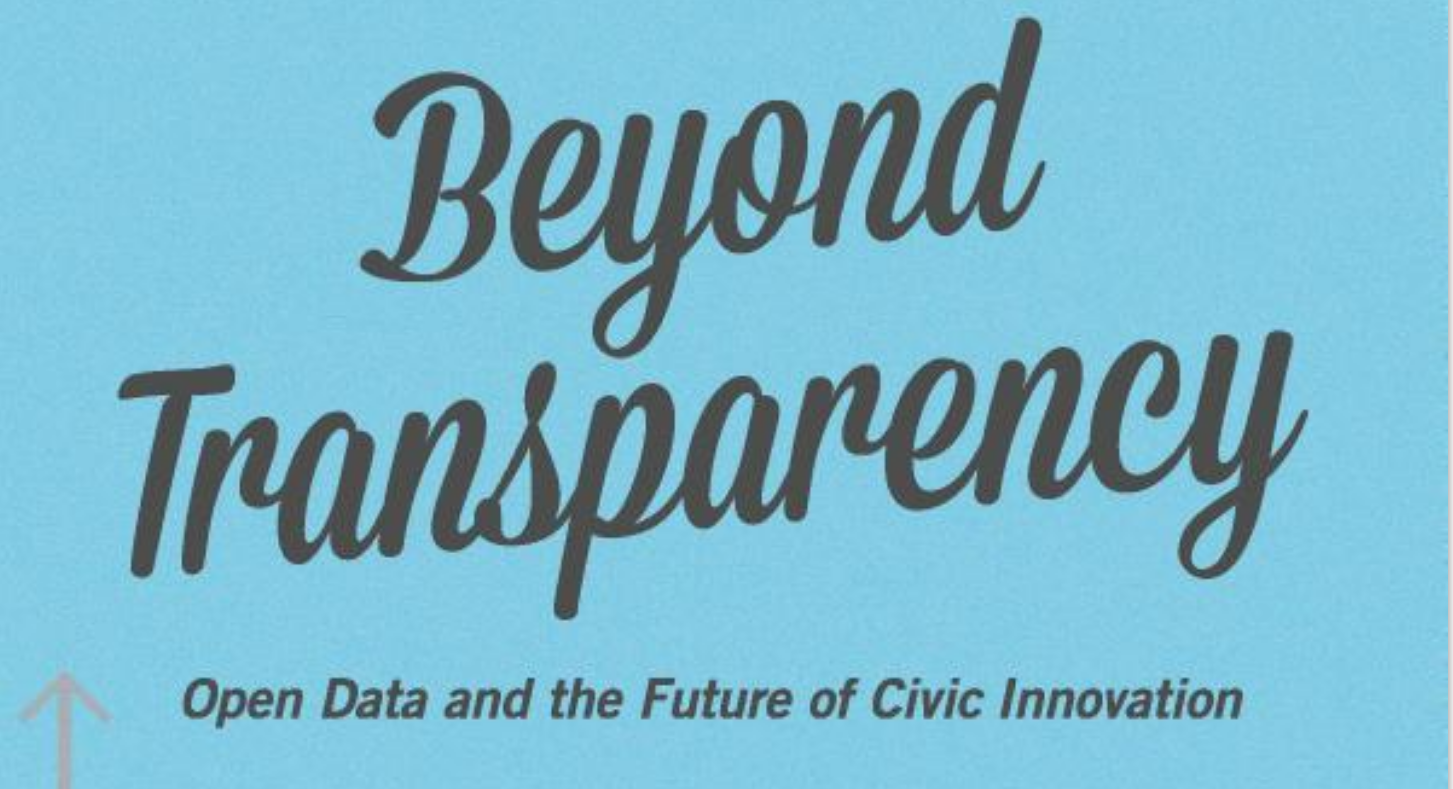 snip of the cover of Beyond Transparency